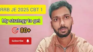 My Strategy to score 80+ in RRB JE CBT 1 #rrbje #ntpc #ssc #motivation #beststrategy 