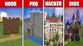 CASTILLO NOOB VS PRO VS HACKER VS DIOS EN MINECRAFT TROLL 😱