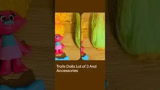 Trolls Dolls Lot of 3 And Accessories