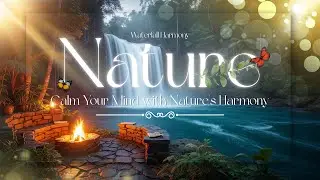 Relaxing Waterfall Sounds with Instrumental Music 🌊🎶 Deep Sleep, Stress Relief & Meditation