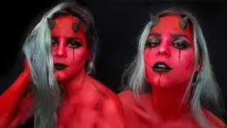 DEMONIO 2.0 - Halloweek día 3 🎃  (tutorial de maquillaje)