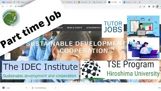 Hiroshima University Part time Jobs : Tutor Job, Website Developer, Computer Laboratory Technician