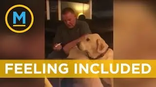 Adorable dog jealous of another dog&rsquo;s ear medicine | Your Morning
