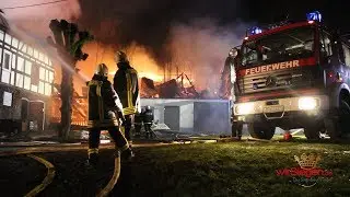 Vollbrand eines Bauernhofes in Bad Laasphe! Keine Hinweise zur Brandursache