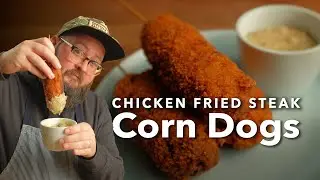 Chicken Fried Steak Corn Dogs Recipe | Crispy Fair-Style BBQ Snack with Chef Tom