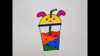 ✍️Draw Super Easy Colorful Drink🍹 |Bubble Tea🧋 | Easy making of Juice🥤 | Cute Drink | Draw Shake |