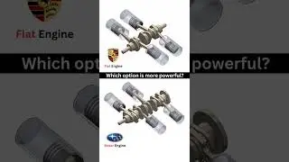 Flat vs Boxer Engine 🤔 #3danimation #engineer #automobile #cad #3ddesign #youtubeshorts #newdesign