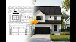 How to Turn a 2D CAD File Into a 3D House Rendering Using AI (VizCloud.io)