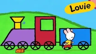 Zug - Louie, mal mir einen Zug | Lebendige bildungs malen für kinder