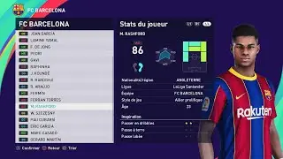 [PES 2021] FC BARCELONA players - season 2025/2026