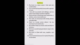 10 lines essay on My Home | essay on your Home @memorableclips-n6s