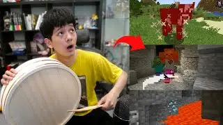 我重新配音了沒有聲音的創世神影片 / I made the sounds of Minecraft in the real world ! !