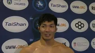 2025年世界レスリング選手権／敗者復活戦で敗れた下山田培（男子グレコローマン67kg級）