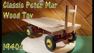 Classic Wooden Toy: Peter Mar Hay Wagon (1940s)