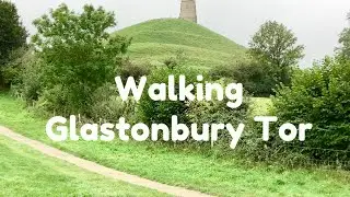 Glastonbury Tor, Walking up Glastonbury Tor, Glastonbury Somerset, England