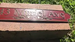 Cast brass address plaque