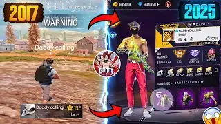FREE FIRE PLAYERS 2017 VS 2025⚡| Searching 2017 Old Players Id in 2025 | @daddycalling_ff