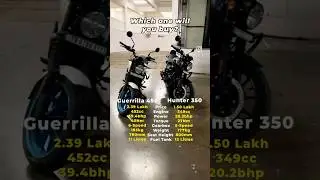 Royal Enfield Guerrilla 450 or Hunter 350? | Which Retro Roadster Will You Buy? | BikeWale #shorts