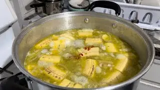 Delicious Guyanese style cow foot soup with barley and provisions