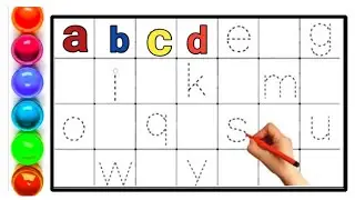 Практика письма ABCD | abcd | строчная буква | учить писать abc | песня abcd | написание букв от ...