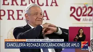 AMLO sale en defensa de Gustavo Petro y Canciller&iacute;a lo rechaza | RTVC Noticias