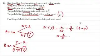 To&aacute;n IGCSE 0580 - C&acirc;u 23 - Probability Tree Diagram- s23 - 22