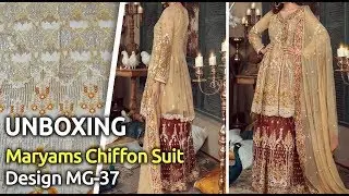 New MARYAMS Chiffon Suit 2019 | Unbox | Latest Pakistani Dress Design MG-37