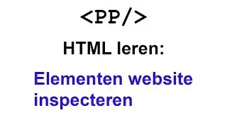 HTML leren: Elementen website inspecteren