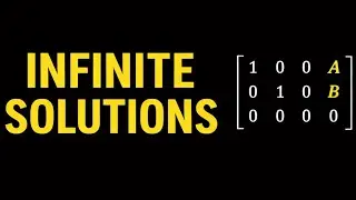 Linear Algebra Many/Infinite Solutions | الجبر الخطي حلول مالانهاية 