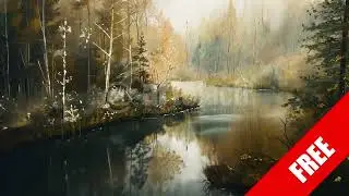 🍁 Misty Autumn River Reflection &ndash; Free Stock Landscape Animation