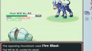 Shiny Houndoom Can't Land Fire Blast