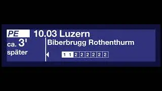 SBB Ansage - Einfahrt des PE nach Luzern in Pf&auml;ffikon SZ