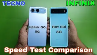 Infinix Hot 60i 5G vs Tecno Spark Go 5G Speed Test Comparison