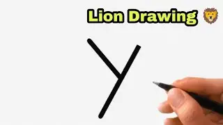 How To Draw Lion Face With Y Letter || Easy And Simple Drawing || Step By Step