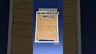 OLDEST WRITING PAPER OF THE WORLD 🌍 #oldestpaper #shorts