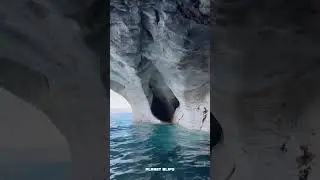 Marble Cathedral: Nature's Masterpiece 🏞️ #Chile #MarbleCathedral