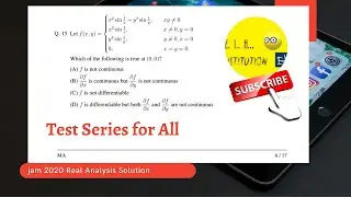 Jam 2020 Real Analysis Solution/Jam 2020 Differentiability Question/Jam 2020 Question 15 #shorts
