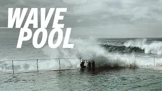Wave pool Sydney style - Big surf batters Bronte baths