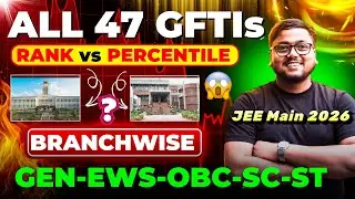 JEE Mains 2026 Result Out 🥳 | GFTI Cutoff 2026 JEE Mains 😍 | Percentile vs Rank Jee Mains 2026