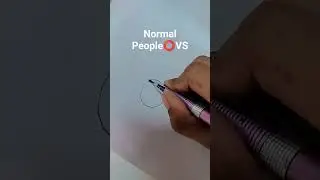 How normal people draw a circle vs artist⭕ #shorts#artist#circle#draw#funny