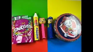 Skittles 2-in-1 🌈 + Paw Patrol Surprise Box 🐾 + Fun Candy Dispensers 🍬✏️ #kidsasmr