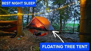 FIRST WOODLAND CAMP IN A FLOATING TREE TENT