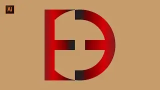 Alphabet EB logo tutorial using shape builder tool in Adobe illustrator