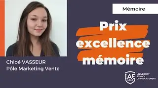 Chloé Vasseur, 2e Prix Excellence Mémoire en Marketing, Vente