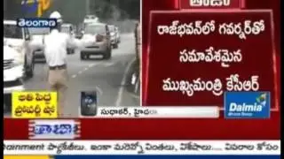 CM KCR Met Governor Narasimhan In Rajbhavan