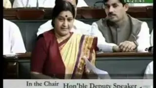 Part 1: Warning to Government after Lok Sabha Election: Smt Sushma Swaraj: 08.06.2009