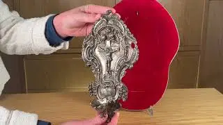 Holy water stoup in silver 800 - Italy 19th century