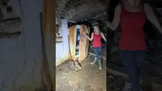 We discovered an abandoned house hidden in a cave #cave #underground #abandoned
