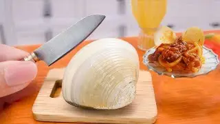 Perfect Miniature Linguine with Clams Recipe| ASMR Tiny Seafood Pasta
