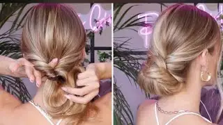 NO HAIR LOOP PULL THROUGH UPDO FOR LONG HAIR TUTORIAL | БЕЗ ПЕТЕЛЕК И НАЧЕСА! КРАСИВЫЙ ПУЧОК